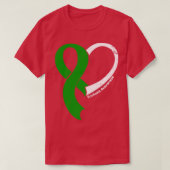 Scoliose Awareness Hope Liebe Heart Ribbon Happy V T-Shirt (Design vorne)