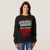 Scoliose Awareness Operation Scoliotic Warrior Sur Sweatshirt (Vorne ganz)