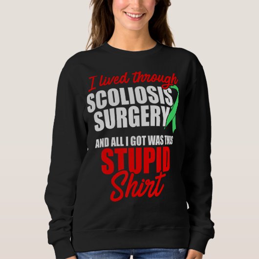 Scoliose Awareness Operation Scoliotic Warrior Sur Sweatshirt (Vorderseite)