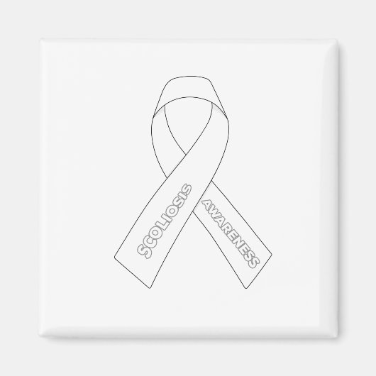 Scoliose Awareness Ribbon Magnet (Vorne)