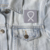 Scoliose Awareness White Ribbon Custom Art Button (Beispiel)