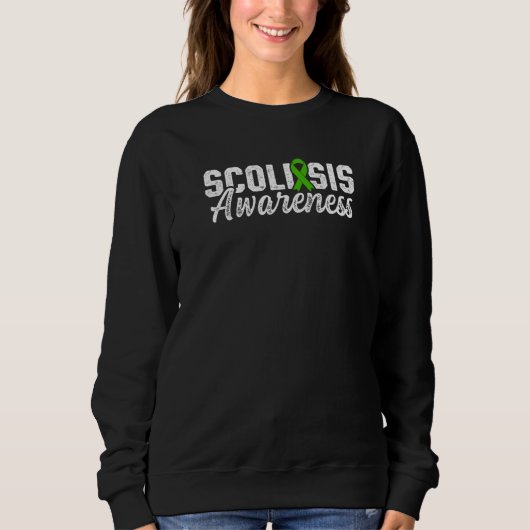 Scoliose Bewusstsein Scoliotic Warrior Survivor 5 Sweatshirt (Vorderseite)