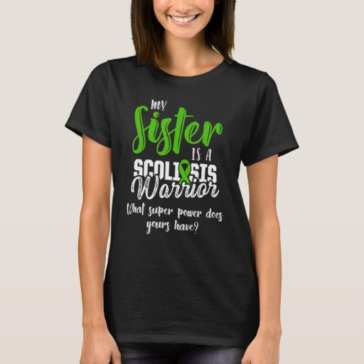 Scoliose-Bewusstsein Scoliotic Warrior Survivor 7 T-Shirt (Vorderseite)