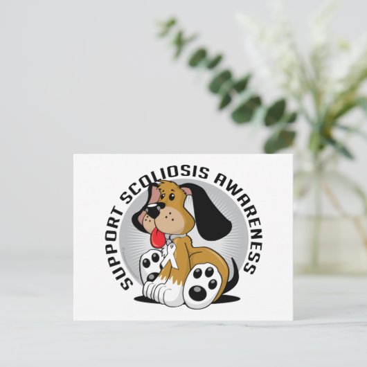 Scoliose Dog Postkarte (Stehend Vorderseite)