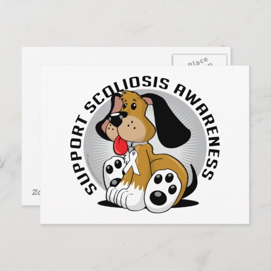 Scoliose Dog Postkarte (Vorne/Hinten)