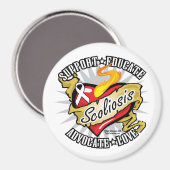 Scoliose Klassisches Herz Magnet (Vorderseite/Rückseite)