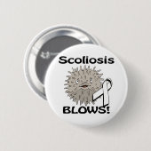 Scoliose verblasst das Bewusstsein Button (Vorne & Hinten)
