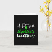 Scoliose Warrior Heartbeat Fight Green Ribbon Lov Karte (Gelbe Blume)