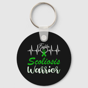 Scoliose Warrior Heartbeat Fight Green Ribbon Lov Schlüsselanhänger