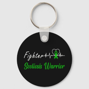 Scoliose Warrior Heartbeat Fight Green Ribbon Lov Schlüsselanhänger