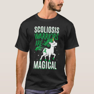 Scoliose Warrior Magical Unicorn Scoliometer Gree T-Shirt