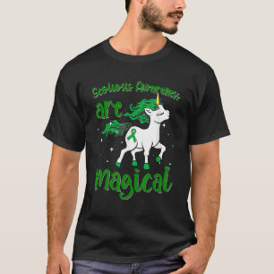 Scoliose Warrior Magical Unicorn Scoliometer Gree T-Shirt