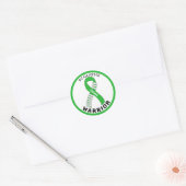 Scoliose Warrior Ribbon White Round Sticker (Umschlag)
