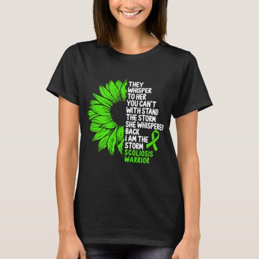 Scoliosis Awareness Green Ribbon the Storm T-Shirt (Vorderseite)