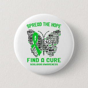 Scoliosis Awareness Month Ribbon Geschenke Button