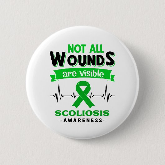 Scoliosis Awareness Month Ribbon Geschenke Button (Vorderseite)
