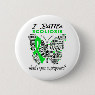 Scoliosis Awareness Month Ribbon Geschenke Button