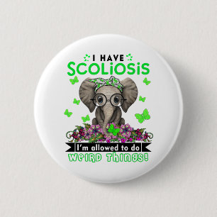Scoliosis Awareness Month Ribbon Geschenke Button