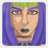 Sconcezz-Logo Quadratischer Aufkleber (Vorderseite)