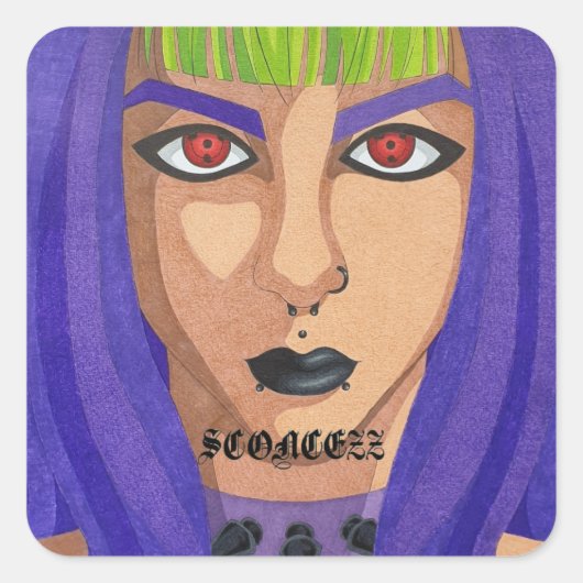 Sconcezz-Logo Quadratischer Aufkleber (Vorderseite)