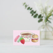 Scone Clotted Cream Jam Tea Shoppe Café Bäckerei Visitenkarte (Stehend Vorderseite)