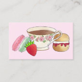 Scone Clotted Cream Jam Tea Shoppe Café Bäckerei Visitenkarte (Vorderseite)