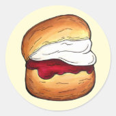 Scone Jam Cream Bridal Polterabend Tee Party Runder Aufkleber (Vorderseite)
