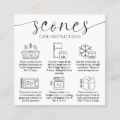 Scones Instructions Moderne Minimal Logo Bakery Quadratische Visitenkarte (Vorderseite)