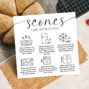 Scones Instructions Moderne Minimal Logo Bakery Quadratische Visitenkarte