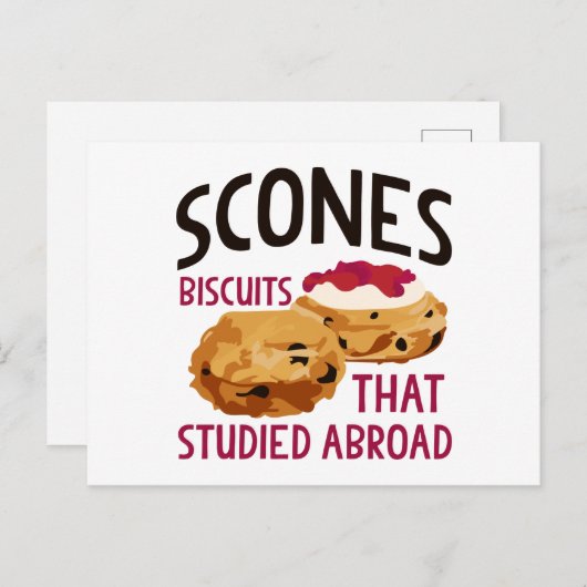 Scones Postkarte (Vorne/Hinten)