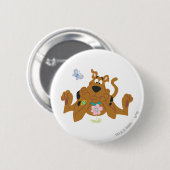 Scooby-Doo Admiring-Blume Button (Vorne & Hinten)