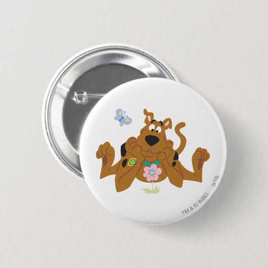 Scooby-Doo Admiring-Blume Button (Vorne & Hinten)
