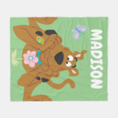 Scooby-Doo Admiring-Blume Fleecedecke (Vorderseite (Horizontal))