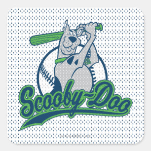 Scooby-Doo Baseball-Logo Quadratischer Aufkleber