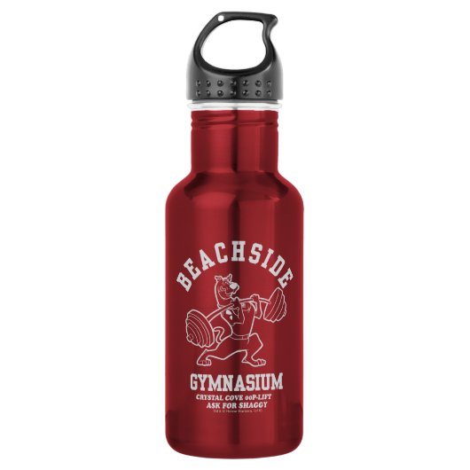 Scooby-Doo "Beachside Gymnasium" Weightlifting Edelstahlflasche (Vorderseite)