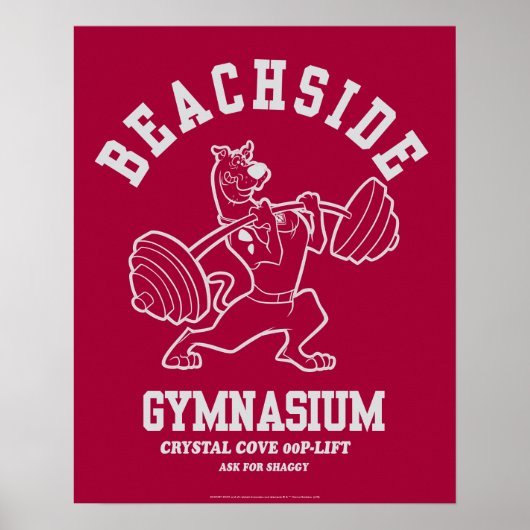 Scooby-Doo "Beachside Gymnasium" Weightlifting Poster (Vorne)