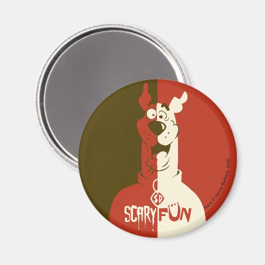 Scooby-Doo "Beängstigender Spaß" Magnet (Vorderseite/Rückseite)