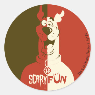 Scooby-Doo "Beängstigender Spaß" Runder Aufkleber