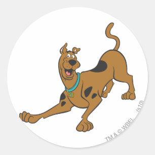Scooby-Doo bereit zu spielen Runder Aufkleber
