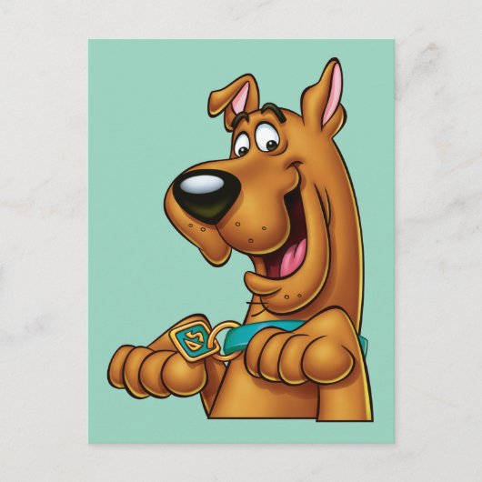 Scooby-Doo bricht auf Postkarte (Vorderseite)
