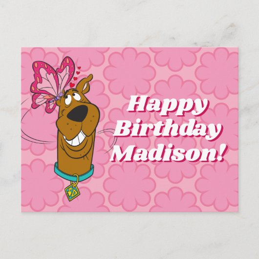 Scooby-Doo Butterfly Kisses Postkarte (Vorderseite)