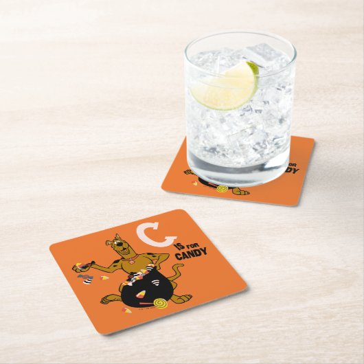 Scooby-Doo | C ist für Candy Rechteckiger Pappuntersetzer (Vor Ort)