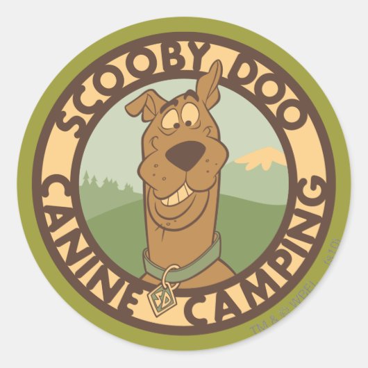 Scooby-Doo "Canine Camping" Runder Aufkleber (Vorderseite)