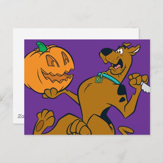 Scooby-Doo Carving Pumpkin Postkarte (Vorne/Hinten)