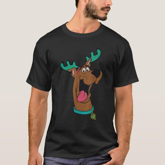 Scooby Doo Christmas Reindeer Big Face  T-Shirt (Vorderseite)