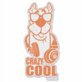Scooby-Doo "Crazy Cool" Headphone Graphic Aufkleber (Vorderseite)