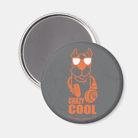 Scooby-Doo "Crazy Cool" Headphone Graphic Magnet (Vorderseite/Rückseite)