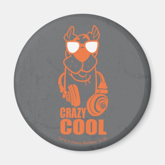 Scooby-Doo "Crazy Cool" Headphone Graphic Magnet (Vorne)