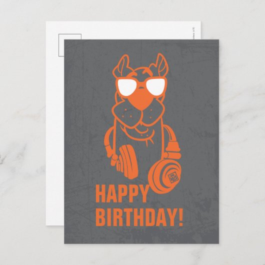 Scooby-Doo "Crazy Cool" Headphone Graphic Postkarte (Vorne/Hinten)