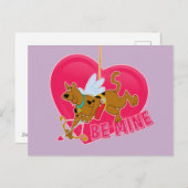 Scooby-Doo Cupid - Be Mine Feiertagspostkarte (Vorne/Hinten)
